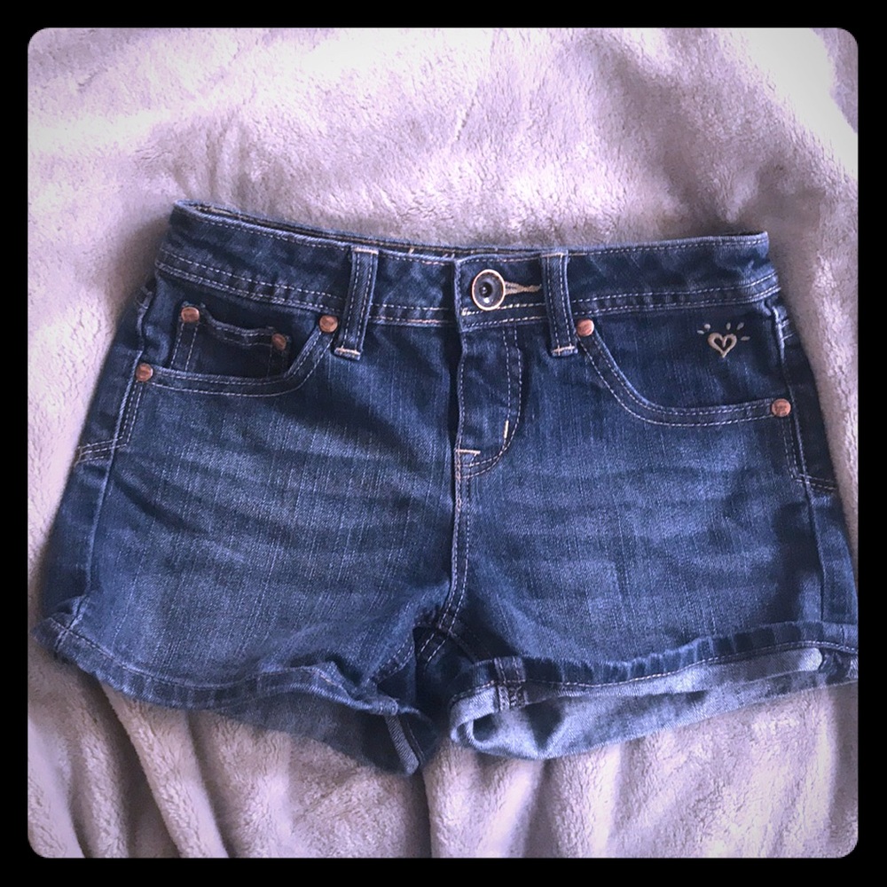 JUSTICE girls size 10R blue jean shorts